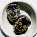 Dark Purple Resin Skull Studs