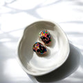 Candy Sprinkles Resin Skull Studs